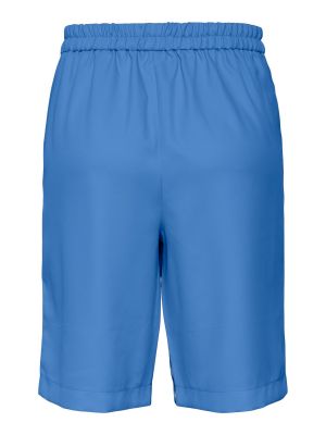 Plisované nohavice Pieces modrá