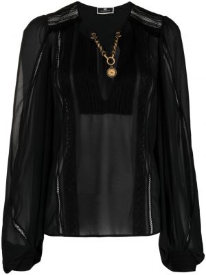 Krage blus Elisabetta Franchi svart