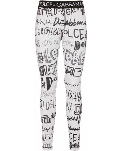 Leggings Dolce & Gabbana alb