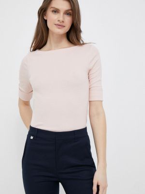 Тениска Lauren Ralph Lauren розово