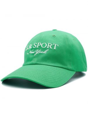 Zielona czapka z daszkiem bawełniana Sporty And Rich