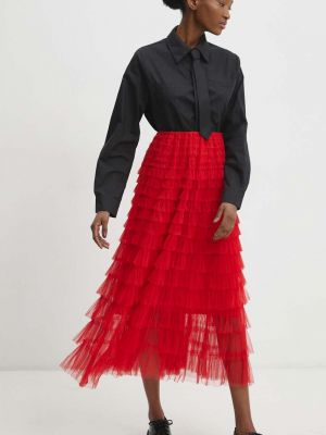 Длинная юбка Answear Lab красная