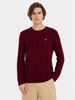 Pullover mit langen ärmeln mit rundem ausschnitt Tommy Jeans rot