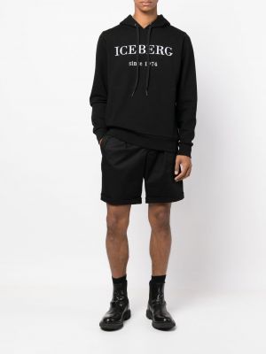 Hoodie mit stickerei Iceberg schwarz