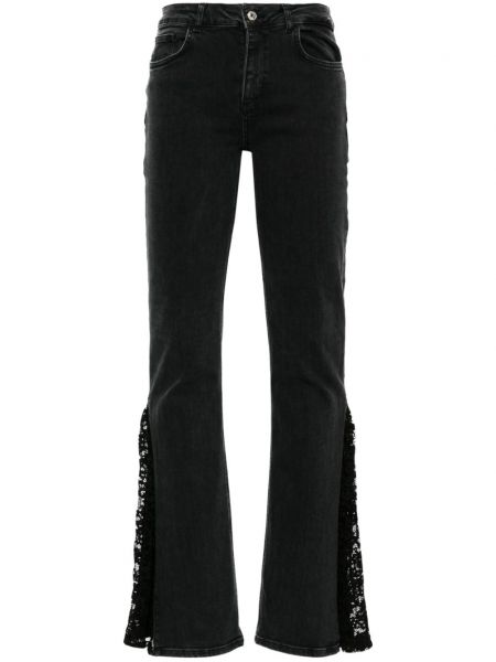 Spitzen bootcut jeans ausgestellt Liu Jo schwarz