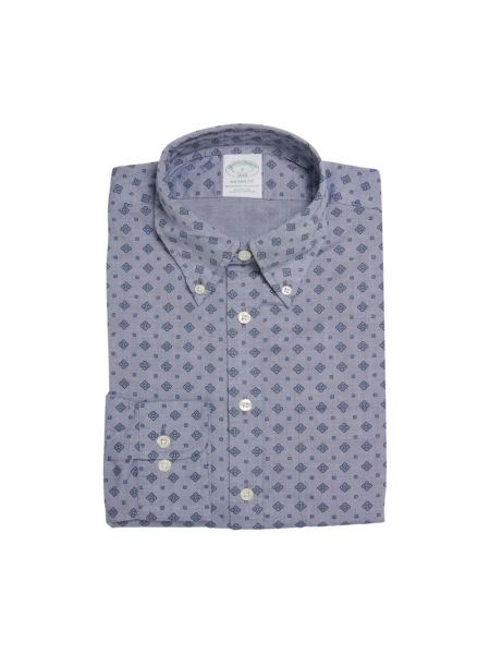 Chemise à boutons slim Brooks Brothers bleu