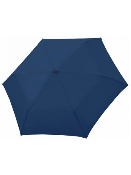 Мини-зонт Doppler, механика, 3 сложения, купол 87 см, чехол в комплекте синий