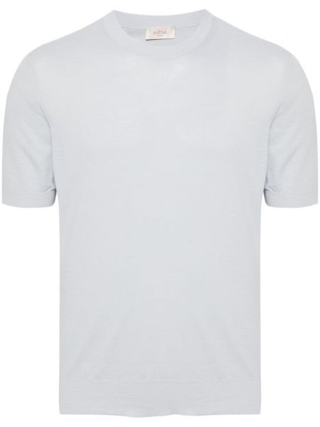 Strick t-shirt mit rundem ausschnitt Altea blau