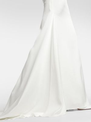 Saténové dlouhé šaty Alex Perry bílé