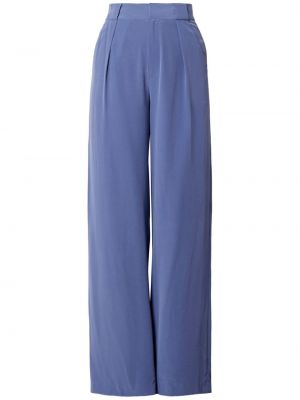 Relaxed копринени панталон Equipment синьо
