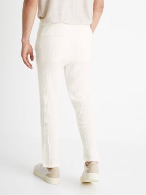 Bavlněné kalhoty Celio bílé