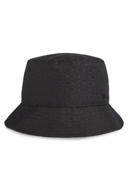 Жакардова шапка с козирки Calvin Klein черно
