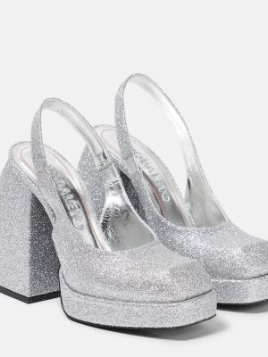 Pantofi cu toc cu platformă Nodaleto argintiu