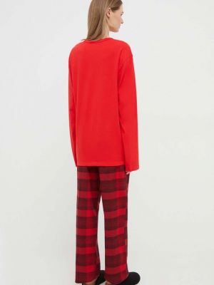 Хлопковая пижама Calvin Klein Underwear красная