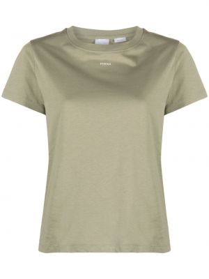 T-shirt en coton à imprimé Pinko vert