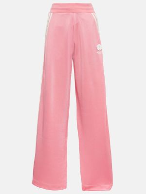 Pantaloni sport cu model floral cu croială lejeră Kenzo roz