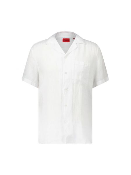 Koszula z krótkim rękawem Hugo Boss biała