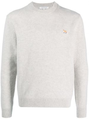Вълнен пуловер Maison Kitsuné сиво