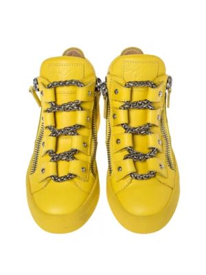 Sneakersy skórzane Giuseppe Zanotti Pre-owned żółte