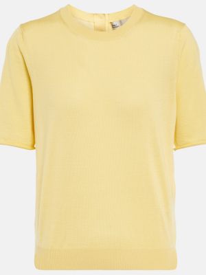 Jersey manga corta de tela jersey Tory Burch amarillo