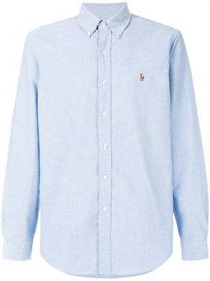 Haftowana koszula Polo Ralph Lauren niebieska