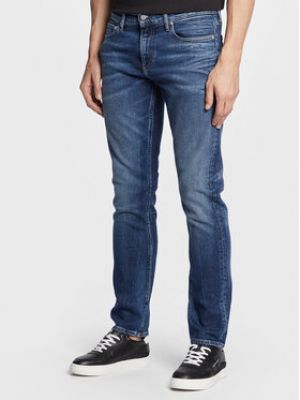 Slim fit skinny džíny Calvin Klein Jeans modré