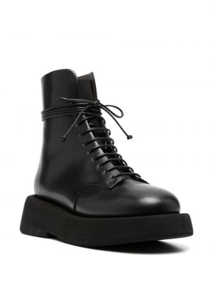Kožené kotníkové boty Marsèll černé
