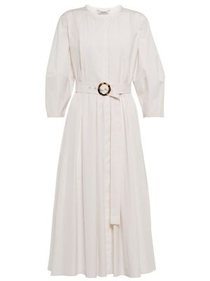 Sukienka midi bawełniana S Max Mara, biały