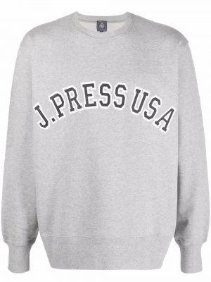 Trykt sweatshirt J.press grå