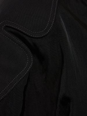 Bomber bunda z nylonu na zip s oděrkami Dion Lee černá