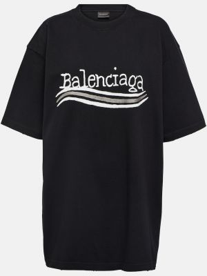 Черная футболка из джерси Balenciaga