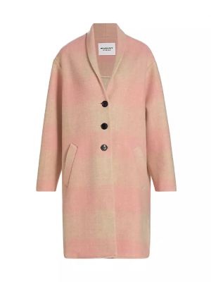 Клетчатое пальто Isabel Marant Étoile розовое