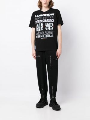 T-shirt en coton à imprimé Mcq noir