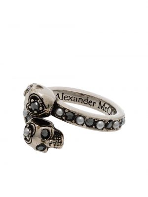 Srebrny pierścionek Alexander Mcqueen srebrny
