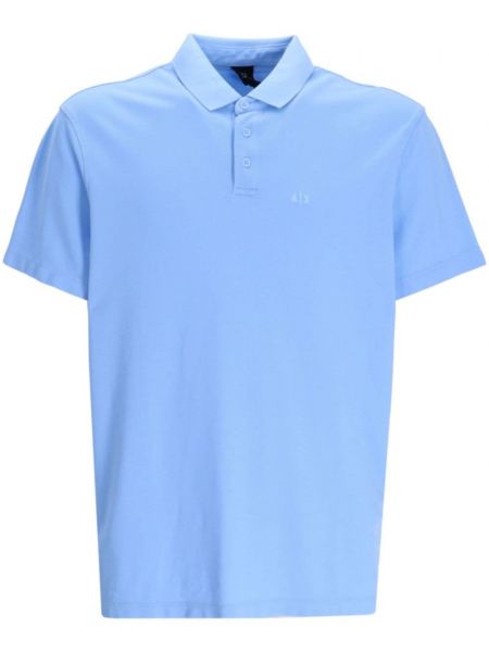 Poloshirt aus baumwoll mit print Armani Exchange blau