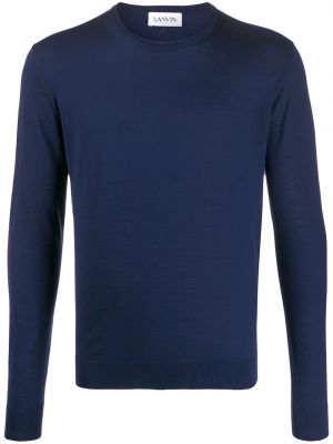 Jersey de tela jersey de cuello redondo Lanvin azul