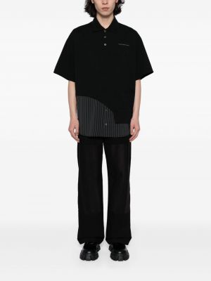Medvilninis polo marškinėliai Feng Chen Wang juoda