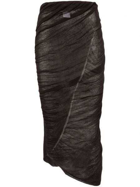 Midi sukně Issey Miyake šedé