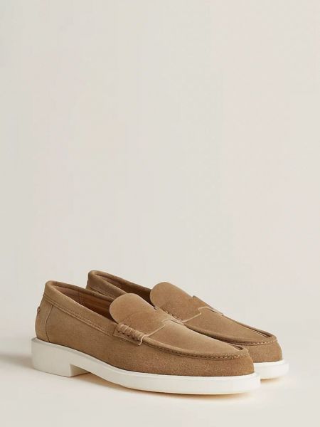 Seemisnahksed loafer-kingad Hermès Pre-owned beež