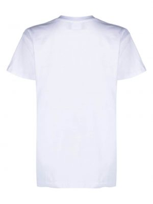 Raštuotas medvilninis marškinėliai Alessandro Enriquez balta