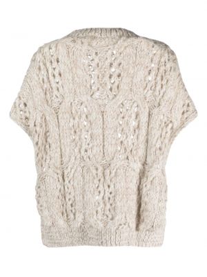 Sweter z okrągłym dekoltem Antonelli biały