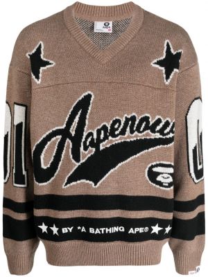Пуловер с v-образно деколте Aape By *a Bathing Ape®
