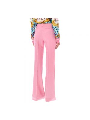 Spodnie slim fit Versace różowe