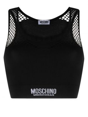 Hálós sportmelltartó Moschino fekete