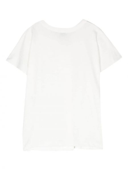 Kokvilnas t-krekls ar ziediem Alysi balts