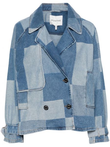 Bavlnená džínsová bunda Munthe modrá