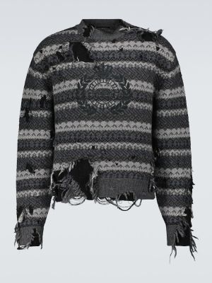 Sweter z okrągłym dekoltem wełniane Balenciaga