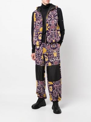 Květinové sportovní kalhoty s potiskem Aries fialové