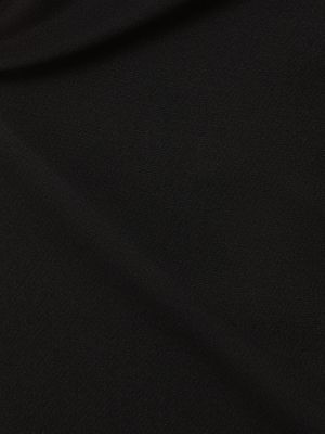 Krepové mini šaty s výšivkou Valentino černé