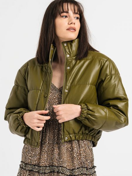 Куртка из искусственной кожи Jdy зеленая